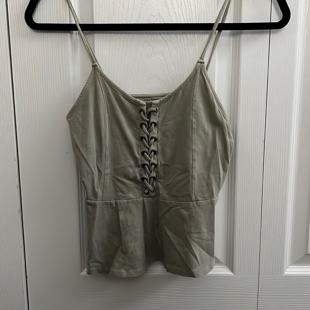American Eagle | sage green tank top size small